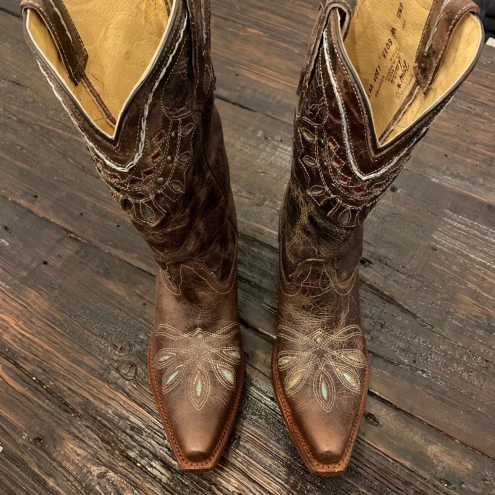 Tony Lama 6015 Women’s Rancho Western Boots Chocolate 6.5m